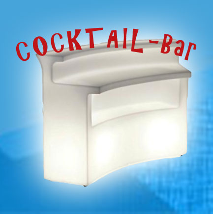 Unsere beleuchtete Cocktailbar ist herrlich beleuchtet